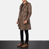 Nikin Brown Leather Coat Jacket